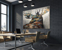Load image into Gallery viewer, Abstract Animal Painting Moose Wall Art For Living Room Sp004