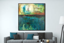 Load image into Gallery viewer, Abstract Landscape Green Painting Minimal Art Wall Painting For Living Room Sp048
