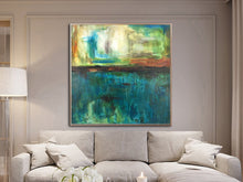 Load image into Gallery viewer, Abstract Landscape Green Painting Minimal Art Wall Painting For Living Room Sp048