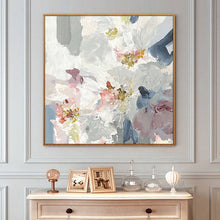 Load image into Gallery viewer, Abstract Plant Painting Pink Floral Canvas Painting White Flower Art Wp070