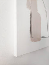 Load image into Gallery viewer, Beige And White Geometric Abstract Canvas Painting Sp055