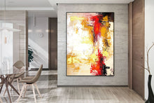 Load image into Gallery viewer, Beige Brown God Original Painting Red Abstract Paintings Home Decor Kp083