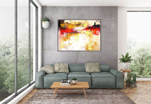 Load image into Gallery viewer, Beige Brown God Original Painting Red Abstract Paintings Home Decor Kp083