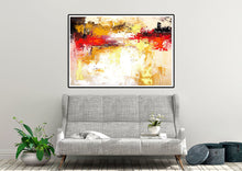 Load image into Gallery viewer, Beige Brown God Original Painting Red Abstract Paintings Home Decor Kp083