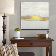 Load image into Gallery viewer, Beige Gold Leaf Abstract Painting On Canvas For Office Living Room Sp033