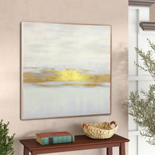 Load image into Gallery viewer, Beige Gold Leaf Abstract Painting On Canvas For Office Living Room Sp033