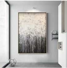 Load image into Gallery viewer, Big Size Black And White Abstract Painting Palette Knife Painting Sp051