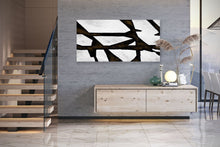 Load image into Gallery viewer, Black And White Abstract Acrylic Painting Huge Art Kp095