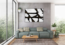Load image into Gallery viewer, Black And White Abstract Acrylic Painting Huge Art Kp095