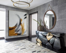 Load image into Gallery viewer, Black And White Abstract Painting Gold Modern Canvas Painting Sp073