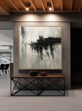 Load image into Gallery viewer, Black And White Abstract Painting Oversized Painting Sp068