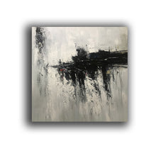 Load image into Gallery viewer, Black And White Abstract Painting Oversized Painting Sp068