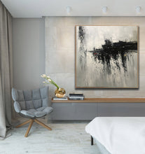 Load image into Gallery viewer, Black And White Abstract Painting Oversized Painting Sp068