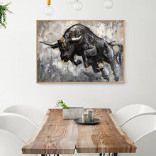 Load image into Gallery viewer, Black And White Bull Painting Contemporary Art Decor Sp008
