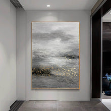 Load image into Gallery viewer, Black And White Painting Gold Contemporary Art Decor Sp009