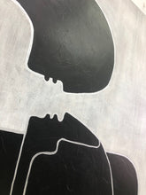 Load image into Gallery viewer, Creative Black And White Painting Human Artwork For Living Room Kp074