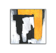 Load image into Gallery viewer, Black And White Yellow Abstract Painting Modern Art On Canvas Sp066