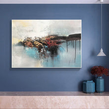 Load image into Gallery viewer, Black Blue White Abstract Painting on Canvas Contemporary Art Wp012