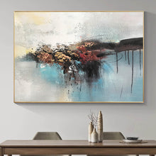 Load image into Gallery viewer, Black Blue White Abstract Painting on Canvas Contemporary Art Wp012