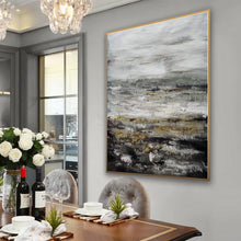 Load image into Gallery viewer, Black Gray Brown Contemporary Art Thick Heavy Texture Painting Sp011