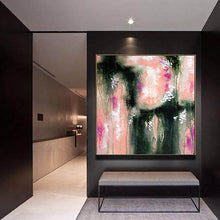 Load image into Gallery viewer, Black Pink White Textured Wall Art,Textured Abstract Paintings Kp075