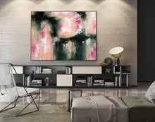 Load image into Gallery viewer, Black Pink White Textured Wall Art,Textured Abstract Paintings Kp075