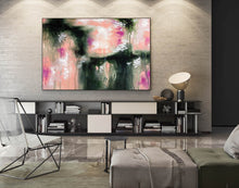 Load image into Gallery viewer, Black Pink White Textured Wall Art,Textured Abstract Paintings Kp075
