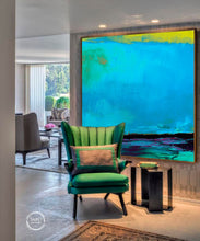 Load image into Gallery viewer, Blue Abstract Contemporary Art Livingroom Office Painting Sp020