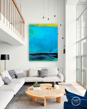 Load image into Gallery viewer, Blue Abstract Contemporary Art Livingroom Office Painting Sp020