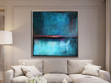 Load image into Gallery viewer, Blue Abstract Painting Contemporary Art On Canvas Kp128