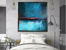 Load image into Gallery viewer, Blue Abstract Painting Contemporary Art On Canvas Kp128
