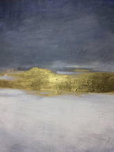 Load image into Gallery viewer, Blue Abstract Painting Gold Contemporary Art Office Painting Sp017
