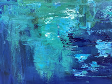 Load image into Gallery viewer, Blue Abstract Painting Texture Palette Knife Modern Painting Wp054
