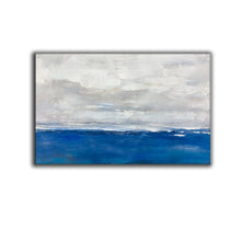 Load image into Gallery viewer, Blue And White Abstract Art Painting Palette Knife Contemporary Art Sp086