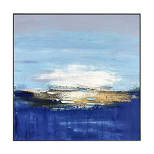 Load image into Gallery viewer, Blue And White Abstract Canvas Painting Handmade Textured Painting Wp031