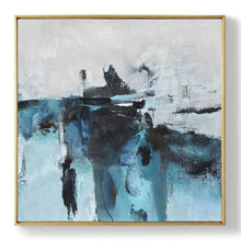 Load image into Gallery viewer, Blue And White Abstract Painting Modern Wall Abstract Art Sp063