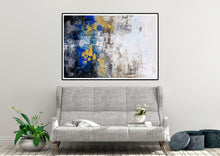 Load image into Gallery viewer, Blue Gray Gold Abstract Painting Coloful Paintings Modern Art Kp122