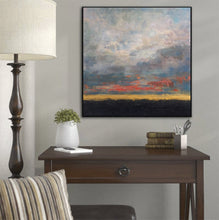 Load image into Gallery viewer, Blue Gray Sky Abstract Painting On Canvas Living Room Art Sp036