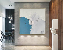 Load image into Gallery viewer, Blue Gray White Abstract Painting Modern Canvas Art Sp093