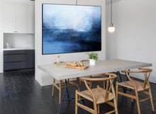 Load image into Gallery viewer, Blue Sky Abstract Painting Dark Blue Ocean Painting Sp084