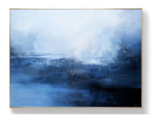 Load image into Gallery viewer, Blue Sky Abstract Painting Dark Blue Ocean Painting Sp084