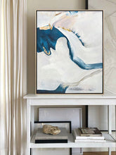 Load image into Gallery viewer, Blue White Abstract Painting Modern Wall Abstract Art Sp061