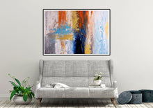 Load image into Gallery viewer, Blue White Gold Abstract Painting Coloful Paintings On Canvas Kp118