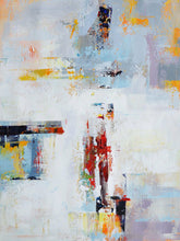 Load image into Gallery viewer, Blue White Gray Colorful Painting Palette Knife Abstract Artwork Wp041