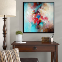 Load image into Gallery viewer, Blue White Red Abstract Painting Living Room Art Sp030