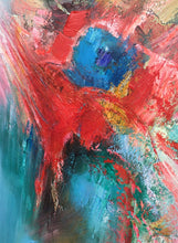 Load image into Gallery viewer, Blue White Red Abstract Painting Living Room Art Sp030