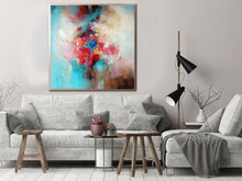 Load image into Gallery viewer, Blue White Red Abstract Painting Living Room Art Sp030
