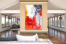 Load image into Gallery viewer, Blue White Red Abstract Painting for Dining Room Kp103