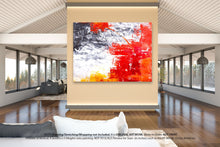 Load image into Gallery viewer, Blue White Red Abstract Painting for Dining Room Kp103