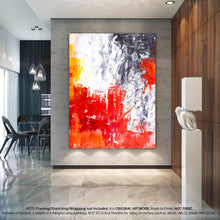 Load image into Gallery viewer, Blue White Red Abstract Painting for Dining Room Kp103